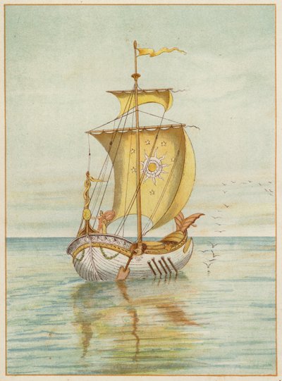 Persée et Andromède à la dérive (lithographie en couleur) - Thomas Ralph Spence
