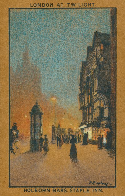Londres au crépuscule : Holborn Bars, Staple Inn - Thomas Robert Way