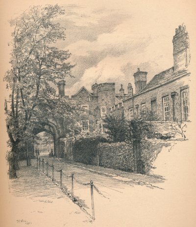 La cour et la porte du palais de Richmond - Thomas Robert Way
