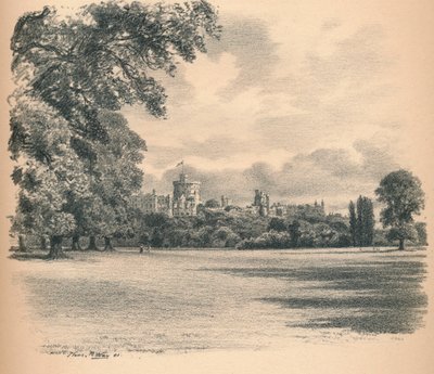 Château de Windsor depuis le Home Park, 1902 - Thomas Robert Way