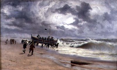 Lancement du bateau de sauvetage - Thomas Rose Miles
