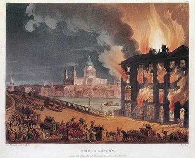 Incendie à Londres, 1791 - Thomas Rowlandson, Augustus Charles Pugin
