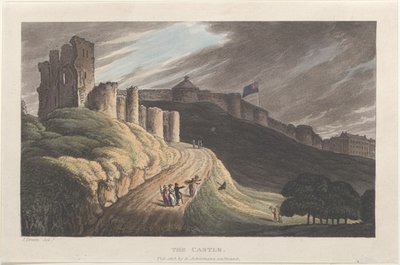 Le Château, de Poetical Sketches of Scarborough, 1813 - Thomas Rowlandson, Joseph Constantine Stadler, J. Bluck