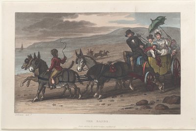 Les sables, des Esquisses poétiques de Scarborough, 1813 - Thomas Rowlandson, Joseph Constantine Stadler, J. Bluck