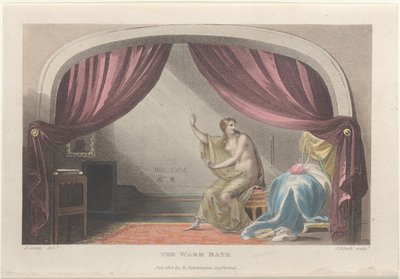 Le bain chaud, des Esquisses poétiques de Scarborough, 1813 - Thomas Rowlandson, Joseph Constantine Stadler, J. Bluck