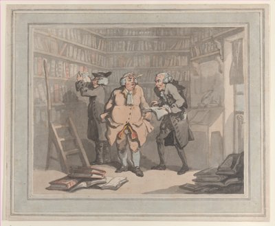 Libraire et auteur, 25 septembre 1784 - Thomas Rowlandson, Samuel Alken