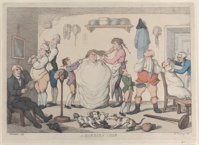 Un salon de coiffure, 1811 - Thomas Rowlandson