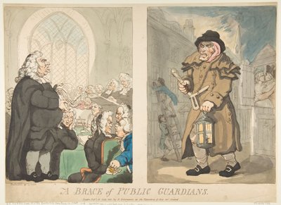 Une paire de gardiens publics, 10 juillet 1800 - Thomas Rowlandson