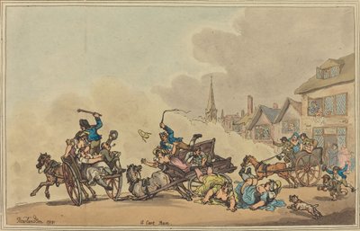 Une course de charrettes - Thomas Rowlandson