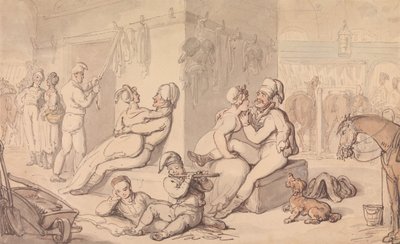Une caserne de cavalerie - Thomas Rowlandson
