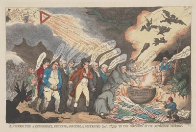 « Un charme pour la démocratie », examiné, analysé et démoli le 11 janvier 1799, au grand désarroi de ses partisans - Thomas Rowlandson