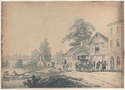 Un carrosse devant une auberge - Thomas Rowlandson
