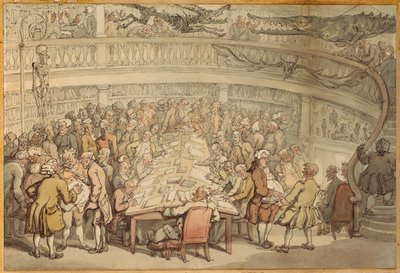 Une conversation à la "Surgeons Hall", Old Bailey, Londres - Thomas Rowlandson