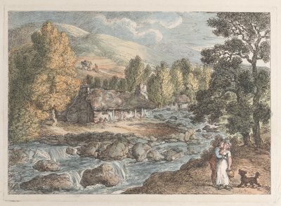 Une cascade en Cornouailles - Thomas Rowlandson