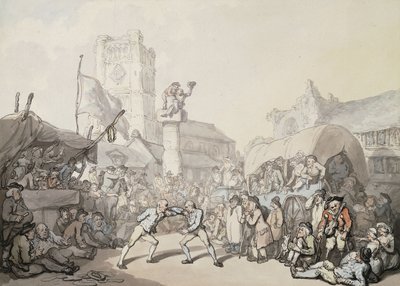 Un match de lutte cornique - Thomas Rowlandson