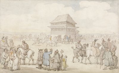 Une réunion de course bondée, vers 1805-10 - Thomas Rowlandson