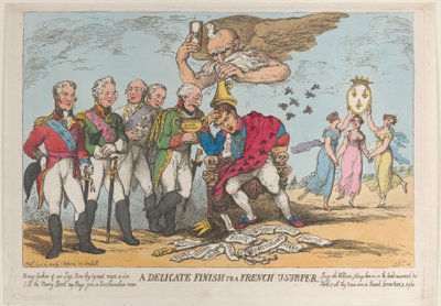 Une finition délicate pour un usurpateur français, 20 avril 1814 - Thomas Rowlandson
