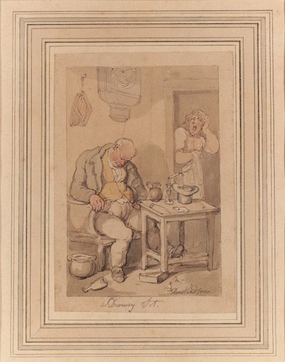 Un ivrogne somnolent - Thomas Rowlandson