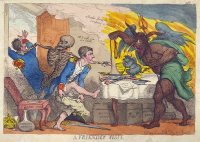 A FRIENDLY VISIT, Satire sur la défaite de Napoléon, son abdication et sa retraite à l