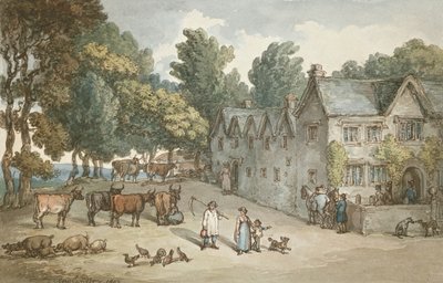 Une ferme à Hengar, Cornouailles, 1803 - Thomas Rowlandson