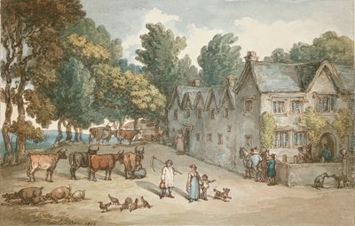 Une ferme à Hengar, Cornouailles, 1803 - Thomas Rowlandson