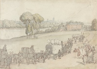 Une procession funéraire - Thomas Rowlandson