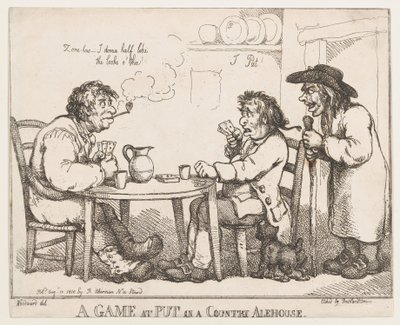 Une partie de Put dans une auberge de campagne, 10 août 1810 - Thomas Rowlandson