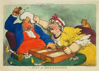 Un coup au backgammon - Thomas Rowlandson