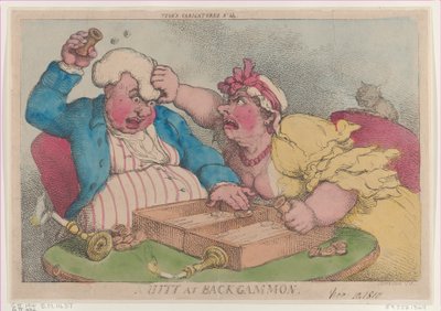 Un coup au backgammon - Thomas Rowlandson