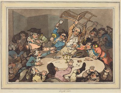 Un coup de pied sur une table de Hazard - Thomas Rowlandson