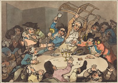 Une dispute à une table de hasard - Thomas Rowlandson