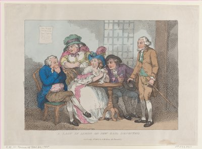 Une dame en limbes, ou Jew Bail rejeté, [30 novembre 1785], réédité le 1er juillet 1802 - Thomas Rowlandson