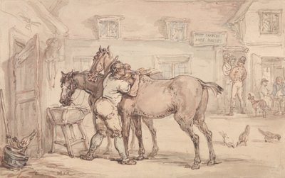 Une écurie de location - Thomas Rowlandson