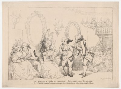 Un maître de cérémonie présentant un partenaire - Thomas Rowlandson