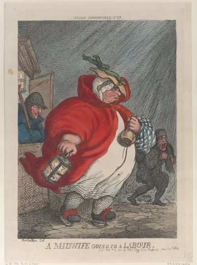 Une sage-femme allant à un accouchement - Thomas Rowlandson