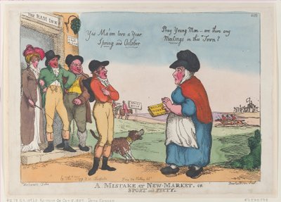 Une erreur à New Market, ou Sport et piété, 5 octobre 1807 - Thomas Rowlandson