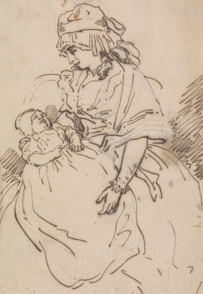 Une Mère et un Enfant - Thomas Rowlandson