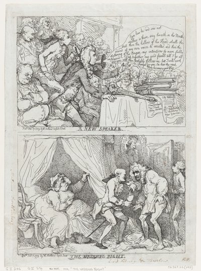 Un nouveau président et la nuit de noces, 7 février 1789 - Thomas Rowlandson