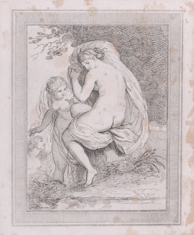Une nymphe se séchant - Thomas Rowlandson