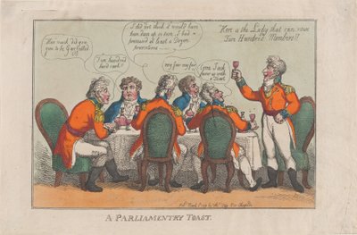 Un Toast Parlementaire, 2 mars 1809 - Thomas Rowlandson