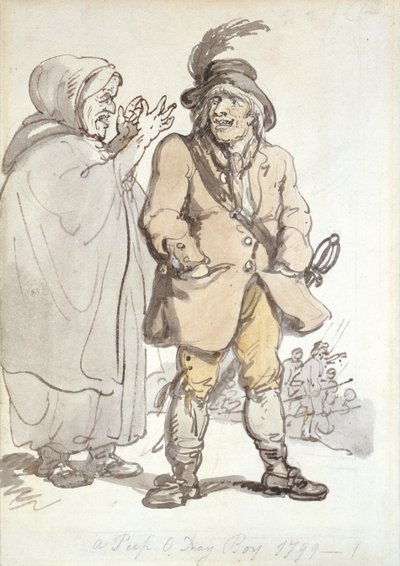 Un garçon Peep O Day, 1799 - Thomas Rowlandson