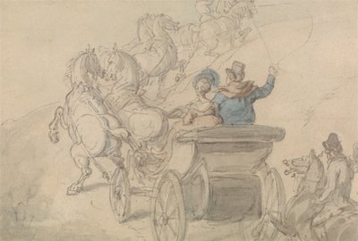 Un phaéton et six chevaux - Thomas Rowlandson