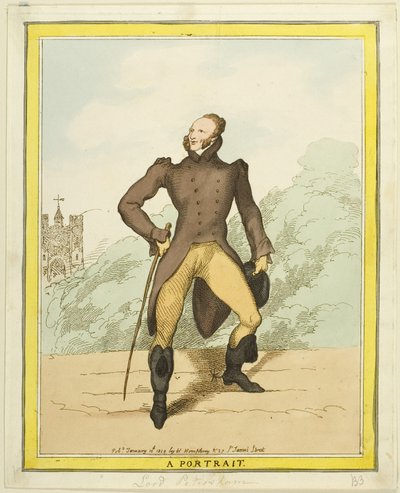 Un portrait : Lord Petersham - Thomas Rowlandson