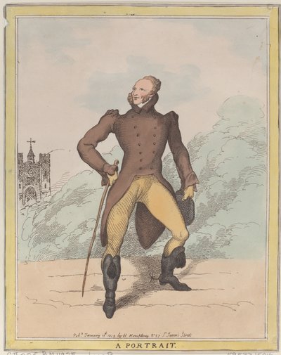 Portrait de Lord Petersham, 10 janvier 1812 - Thomas Rowlandson