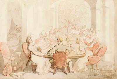 Un déjeuner bruyant dans une maison de campagne - Thomas Rowlandson