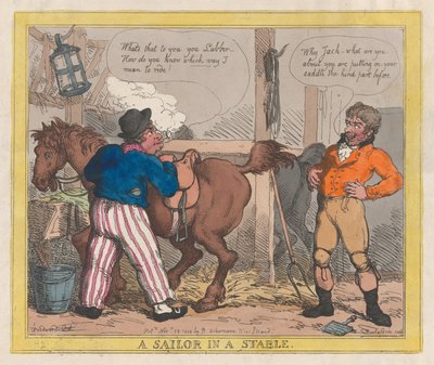 Un marin dans une écurie, 25 novembre 1805 - Thomas Rowlandson