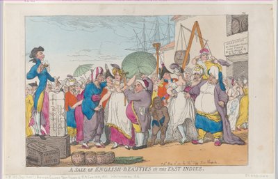 Vente de beautés anglaises aux Indes orientales, [10 mai 1811], réimpression - Thomas Rowlandson