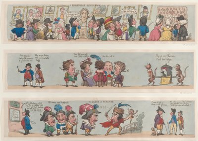 Une scène à Pizzaro, Bordures grotesques pour pièces et halls, 1799-1800 - Thomas Rowlandson