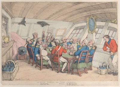 Une cabine confortable, ou Port Admiral, 21 juin 1808 - Thomas Rowlandson