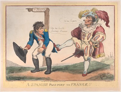 Un passeport espagnol pour la France !!, 12 septembre 1808 - Thomas Rowlandson